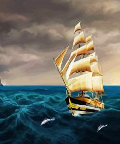 Galleon Sailing Ship Paint By Numbers