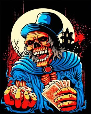 Gambling Skull Paint By Numbers
