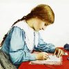 Girl Writing lettre Paint By Numbers