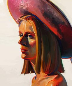 Girl With Pink Hat Paint By Numbers