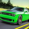 Green Dodge Hellcat Paint By Numbers