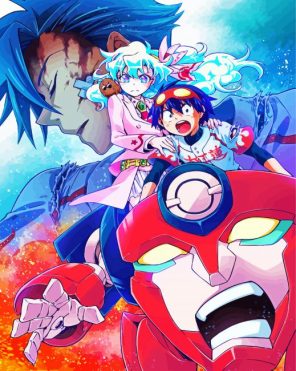 Gurren Lagann Manga Paint By Numbers