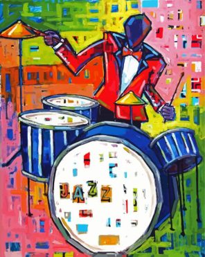 Jazz Drummer Paint By Numbers