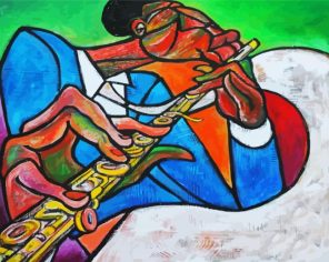 Jazz Flute Player Paint By Numbers