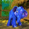 Blue Elephant Paint By Numbers