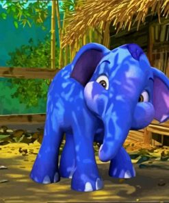 Blue Elephant Paint By Numbers