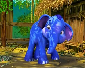 Blue Elephant Paint By Numbers