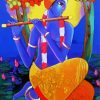 Krishna With Flute Paint By Numbers