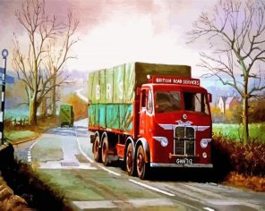 Truck On Road Paint By Numbers