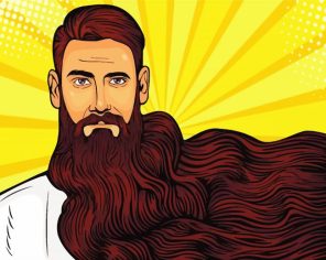 Brown Long Beard Paint By Numbers