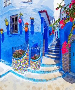 Chefchaouen City Paint By Numbers