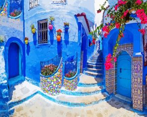 Chefchaouen City Paint By Numbers