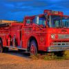 Old Red Truck Paint By Numbers