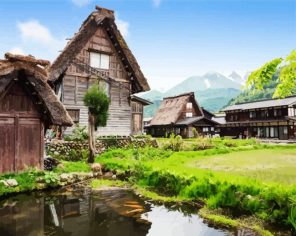 Shirakawa Town Paint By Numbers