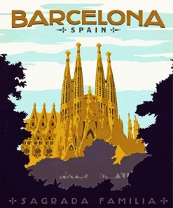 Barcelona Poster Paint By Numbers