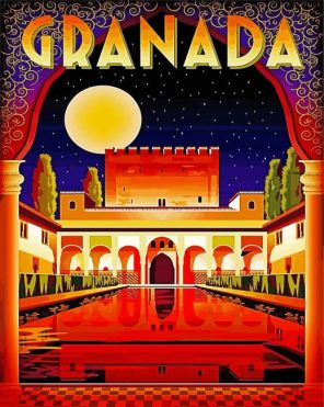 Spain Granada Poster Paint By Numbers