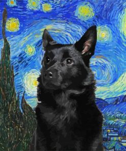 Kelpie With Stars Paint By Numbers