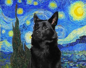 Kelpie With Stars Paint By Numbers