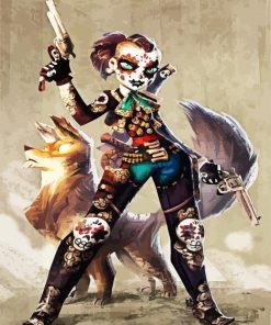 Skull Gunslinger Paint By Numbers