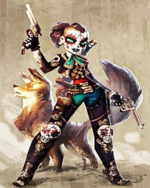 Skull Gunslinger Paint By Numbers