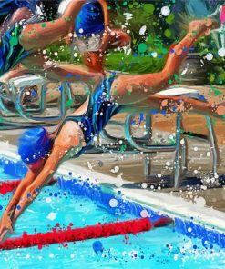 Swimming Player Paint By Numbers