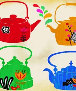 Tea Kettles Paint By Numbers