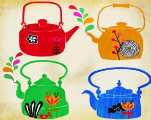 Tea Kettles Paint By Numbers