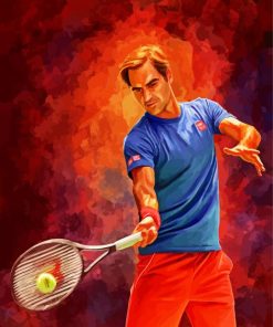 Artistic Roger Federer Paint By Numbers