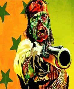 The Zombie Gun Paint By Numbers