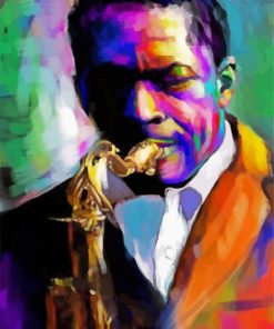 Abstract Men Saxophone Paint By Numbers