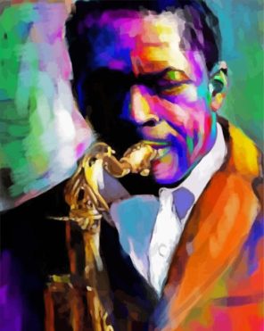 Abstract Men Saxophone Paint By Numbers