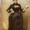 Lady With With Black Dress Paint By Numbers