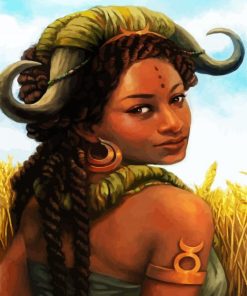 Afro Taurus Lady Paint By Numbers