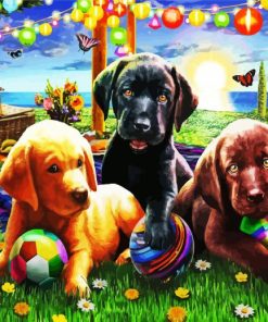 Aesthetic Puppies Paint By Numbers