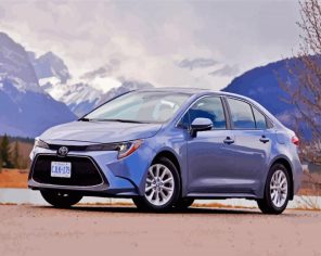 Grey Toyota Corolla Paint By Numbers