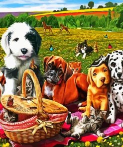 Pets Picnic Paint By Numbers