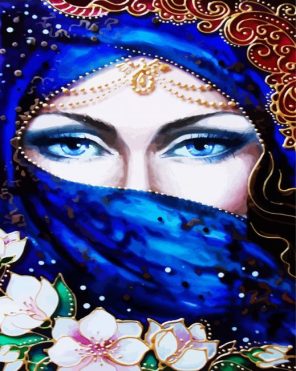 Blue Eyes Lady Paint By Numbers