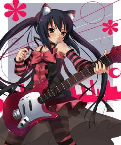 Azusa Playing Guitar Paint By Numbers