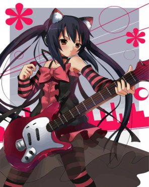 Azusa Playing Guitar Paint By Numbers