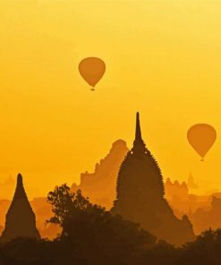 Yellow Bagan Paint By Numbers