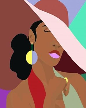 Colored Woman Paint By Numbers