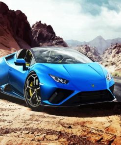 Blue Huracan Paint By Numbers