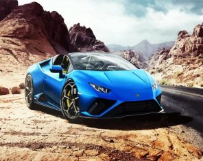 Blue Huracan Paint By Numbers