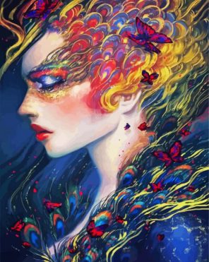 Butterfly Lady Paint By Numbers