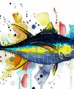 Colorful Tuna Illustration Paint By Numbers