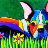 Colorful Puppy Paint By Numbers