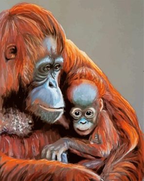 Cute Orangutans Paint By Numbers