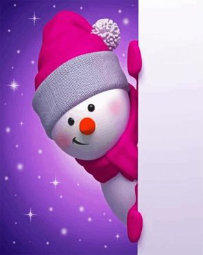Cute Snowman Paint By Numbers