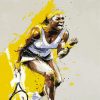 Abstract Tennis Player Paint By Numbers