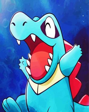 Active Totodile Paint By Numbers